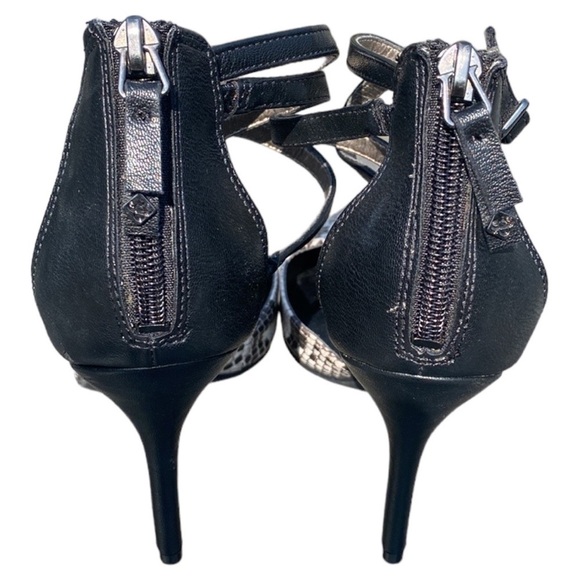 Sam & Libby Black & Taupe Snakeskin Heels- size 8.5 - Picture 3 of 7